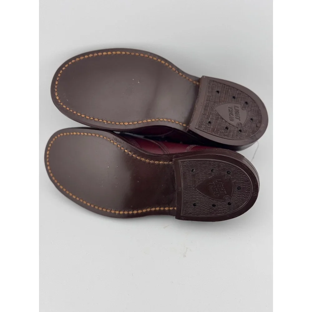 Vintage Peter Diamond Kid's Burgundy Leather Oxford Shoes Lace‎ Up Size: 5